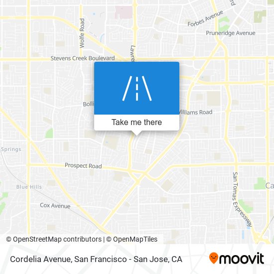 Cordelia Avenue map