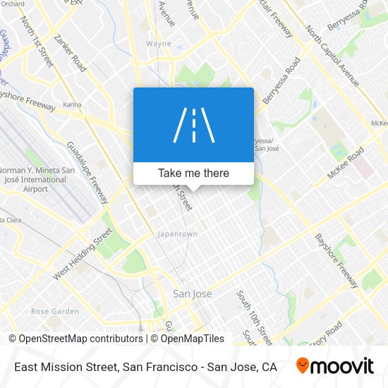 Mapa de East Mission Street