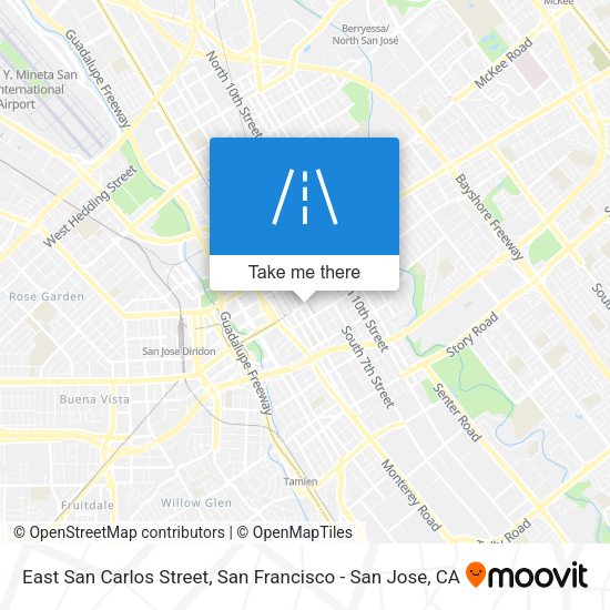 Mapa de East San Carlos Street