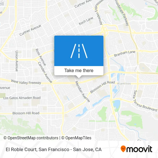 El Roble Court map