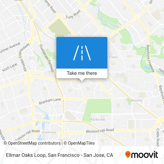 Mapa de Ellmar Oaks Loop