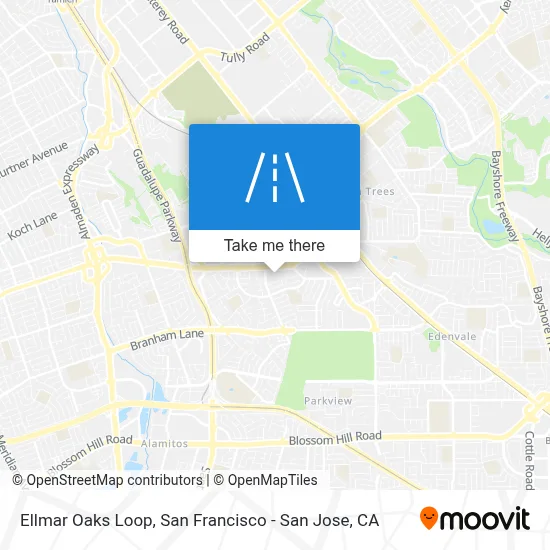 Ellmar Oaks Loop map