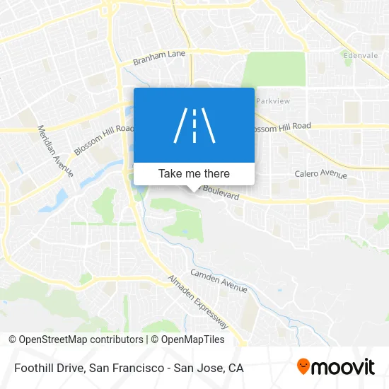 Foothill Drive map