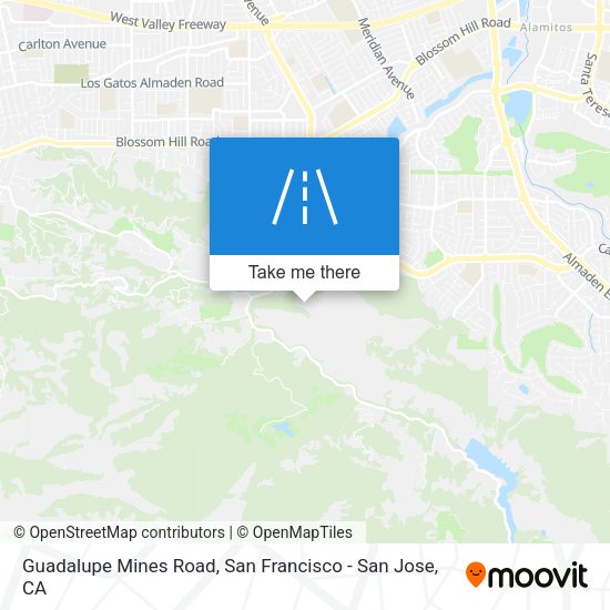 Guadalupe Mines Road map