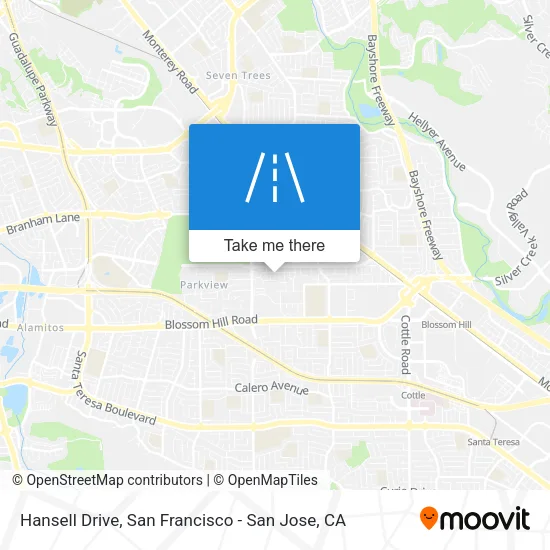 Hansell Drive map