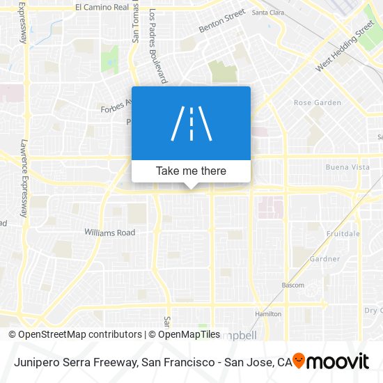 Junipero Serra Freeway map