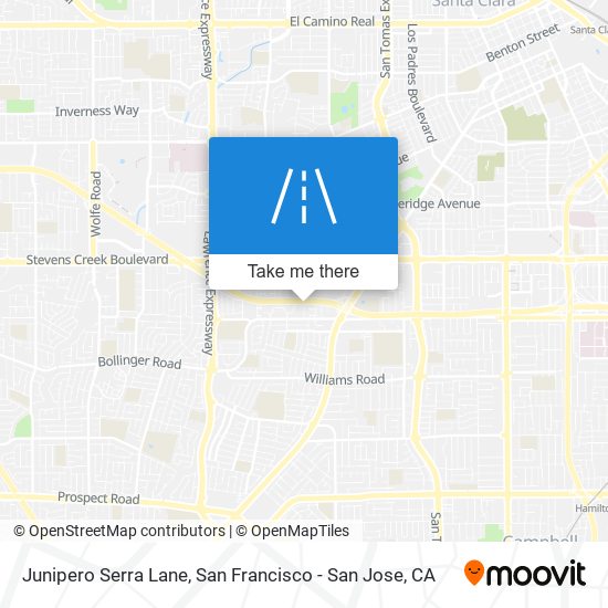 Junipero Serra Lane map