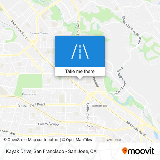 Kayak Drive map