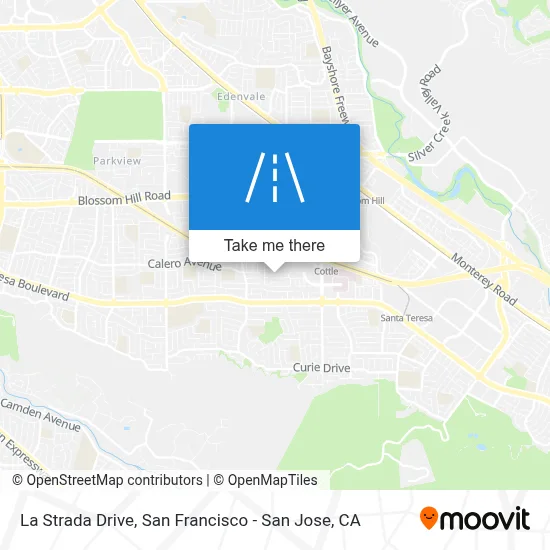 La Strada Drive map