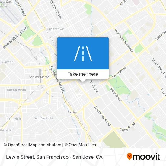 Lewis Street map