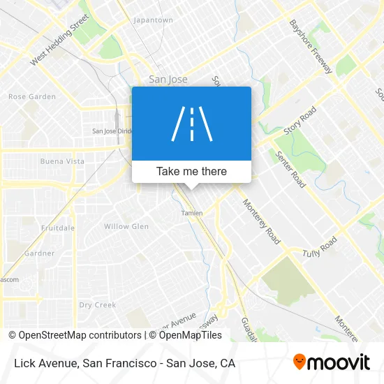 Lick Avenue map