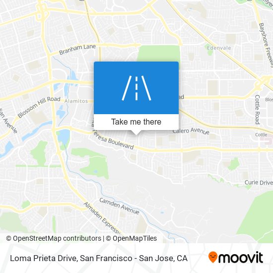 Loma Prieta Drive map