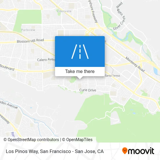 Los Pinos Way map