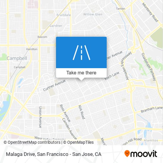 Malaga Drive map
