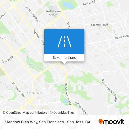 Meadow Glen Way map