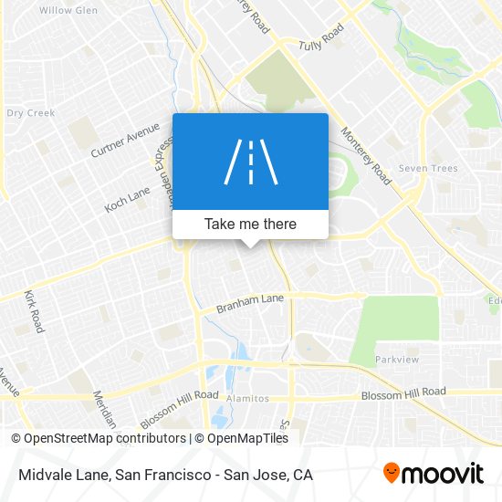 Midvale Lane map