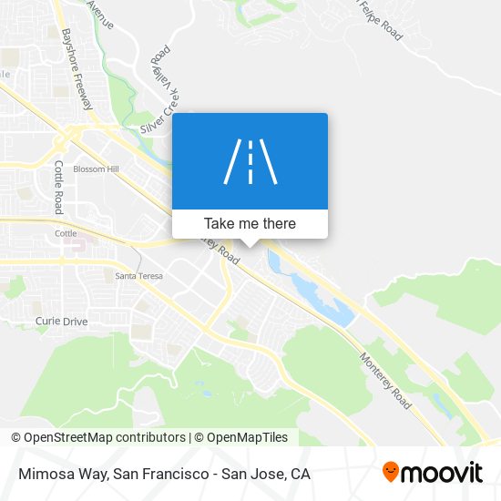 Mimosa Way map