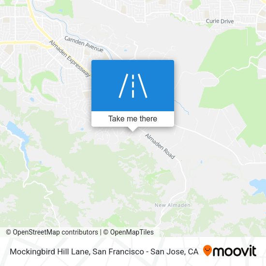 Mockingbird Hill Lane map