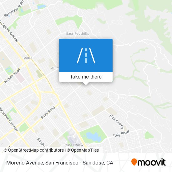 Moreno Avenue map