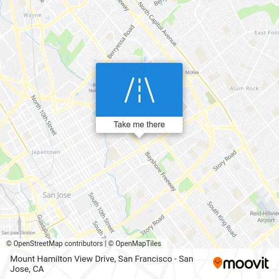 Mount Hamilton View Drive map