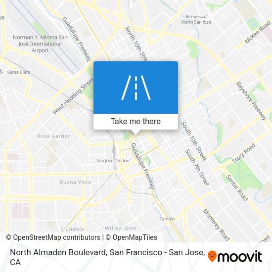 North Almaden Boulevard map