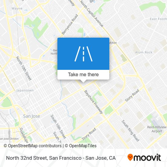 North 32nd Street map