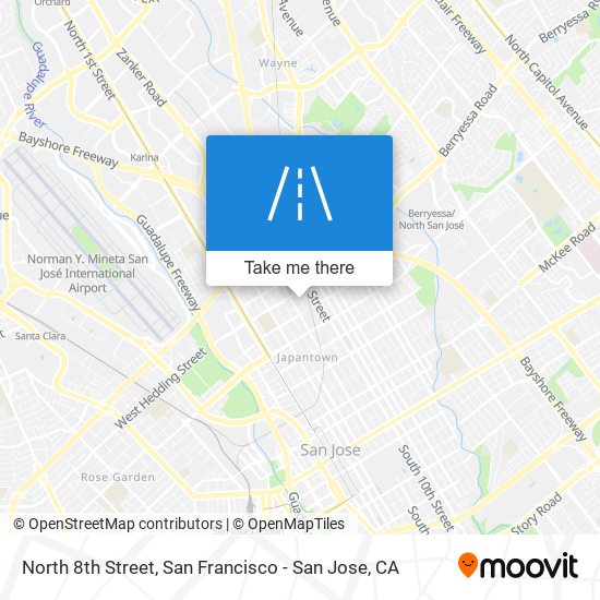 North 8th Street map