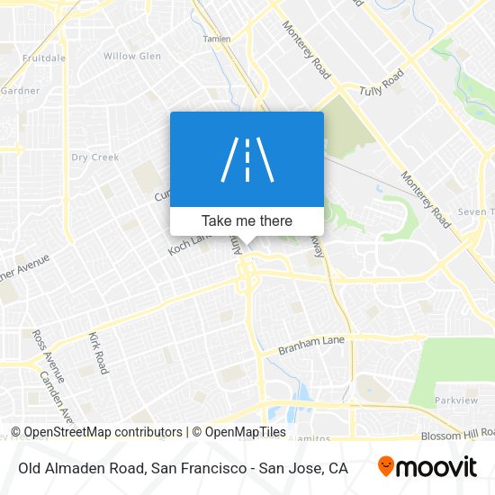 Old Almaden Road map