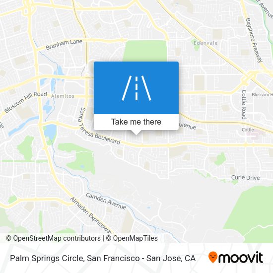 Palm Springs Circle map