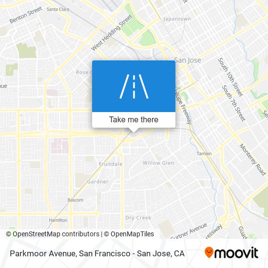 Parkmoor Avenue map