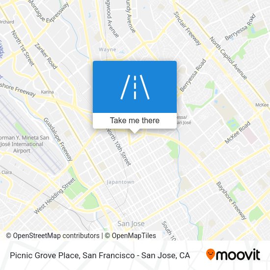 Picnic Grove Place map