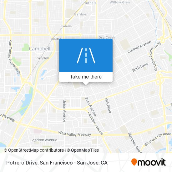 Potrero Drive map