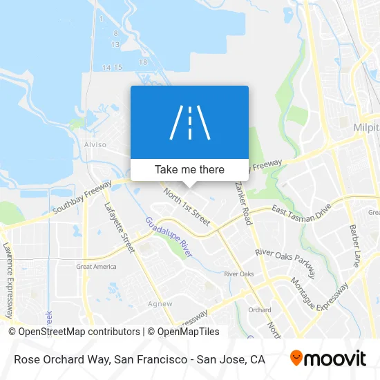 Rose Orchard Way map