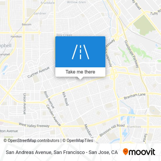 San Andreas Avenue map