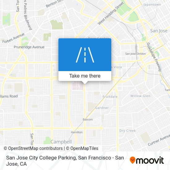 San Jose City College Parking map