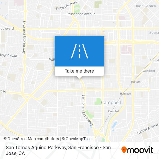 San Tomas Aquino Parkway map