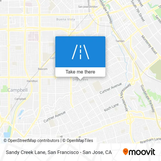 Sandy Creek Lane map