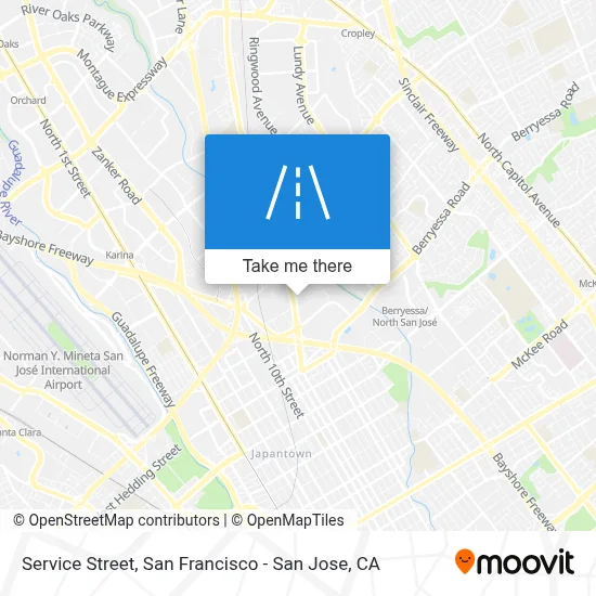 Service Street map