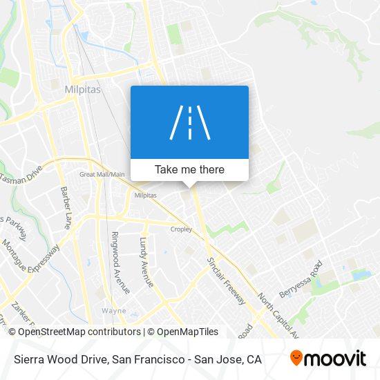 Sierra Wood Drive map