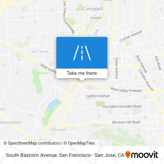 Mapa de South Bascom Avenue