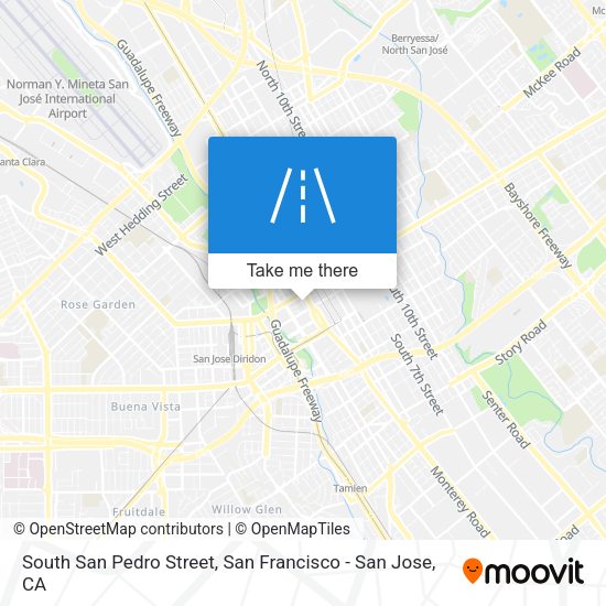 South San Pedro Street map