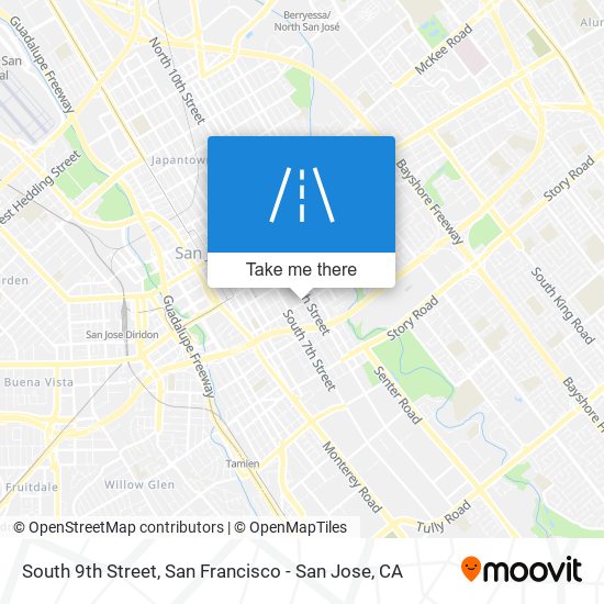 South 9th Street map