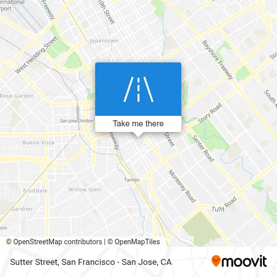 Sutter Street map