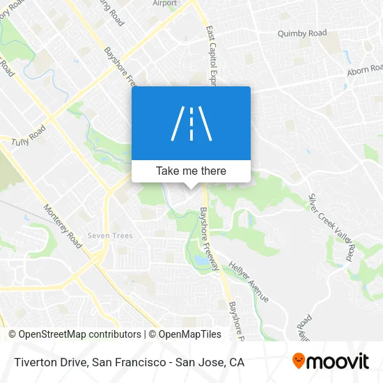 Tiverton Drive map