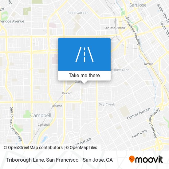 Triborough Lane map