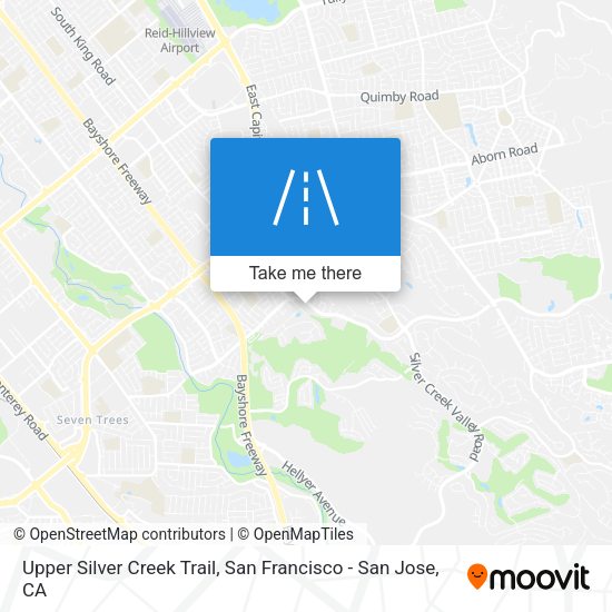 Upper Silver Creek Trail map