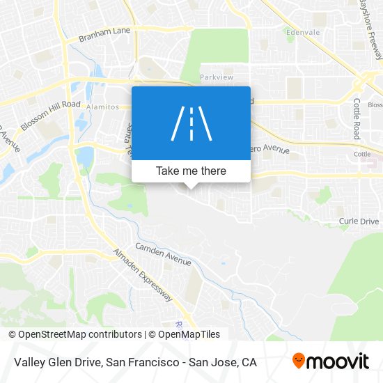 Valley Glen Drive map