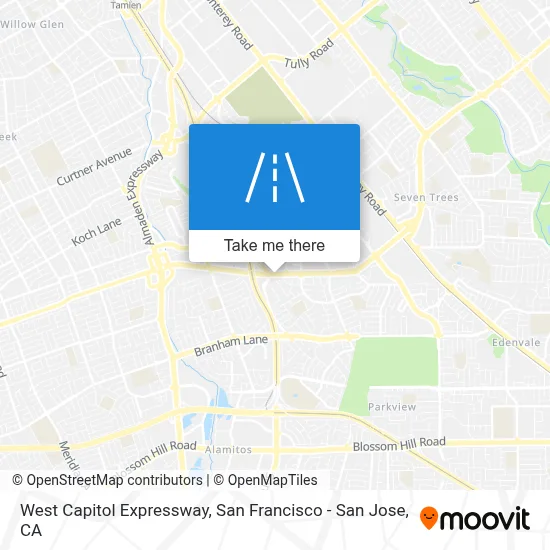 West Capitol Expressway map