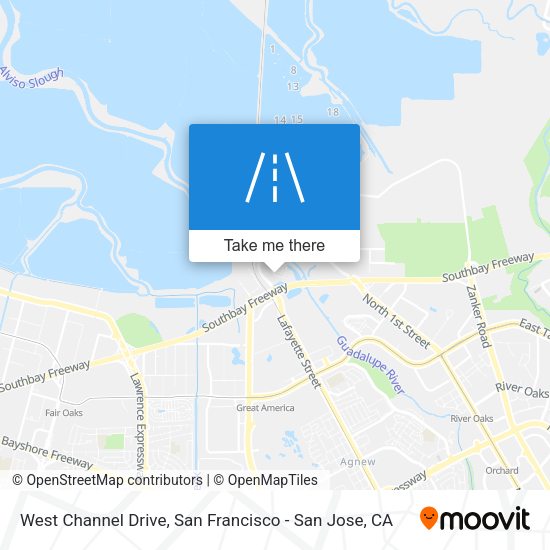West Channel Drive map