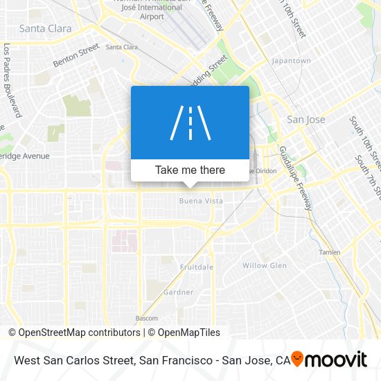 Mapa de West San Carlos Street